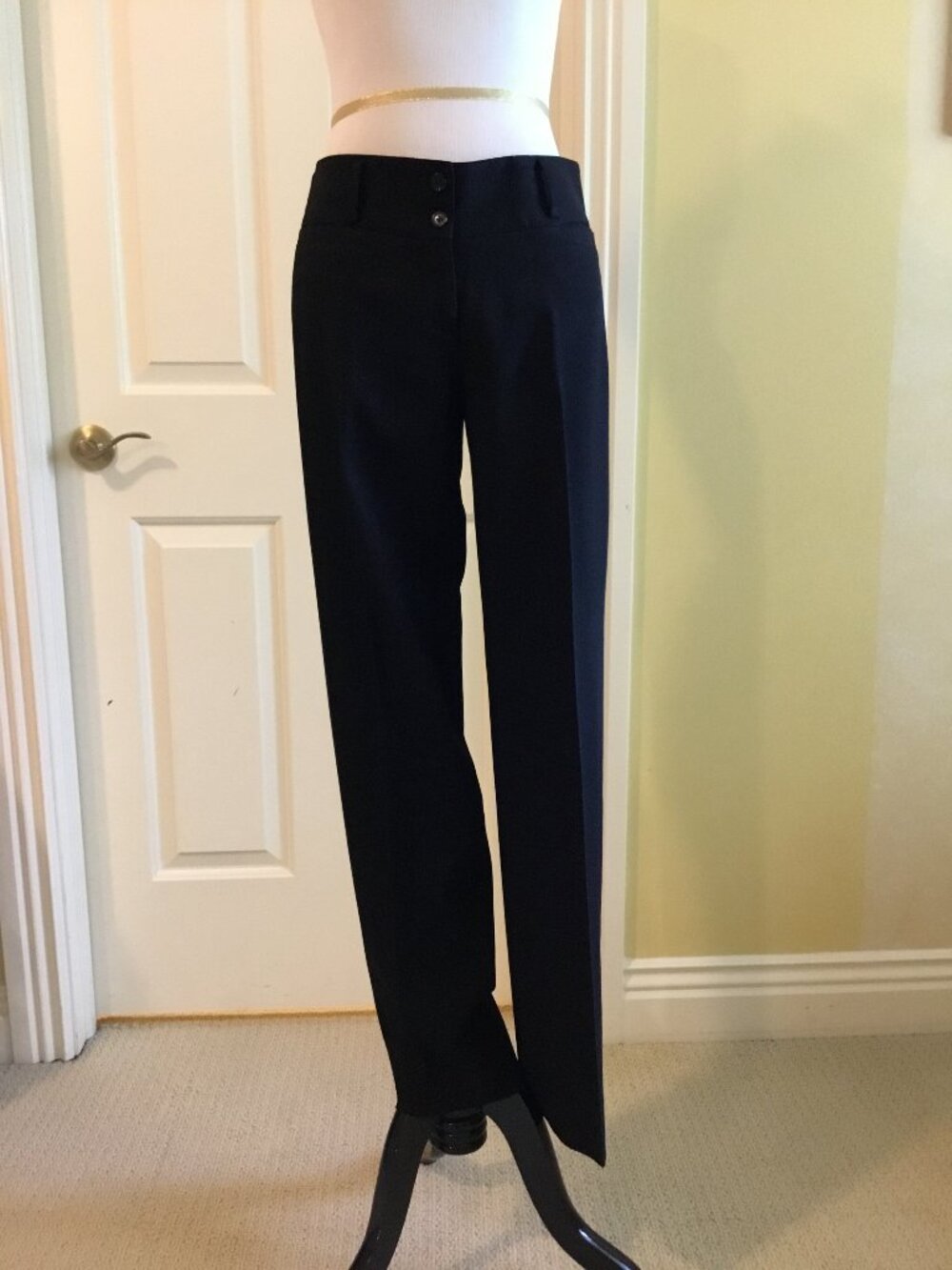 Dolce & Gabbana Black Virgin Wool Straight Leg Trousers IT 40 US 4